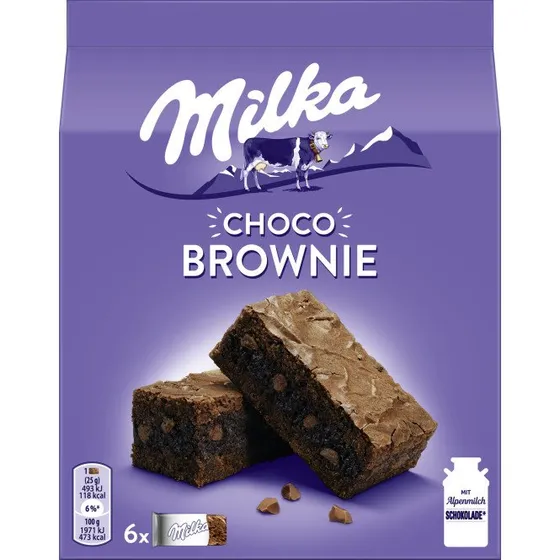 Milka Gebäck Choco Brownie mit Alpenmilchschokolade 150g