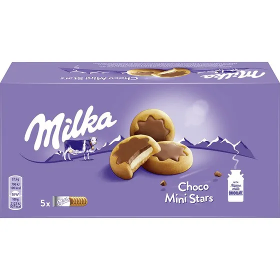 Milka Gebäck Choco Mini Stars, 5 x 37 g Pack