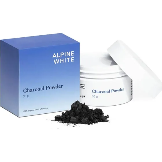 Alpine White Charcoal Powder Aufhellendes Zahnpulver, 30 g