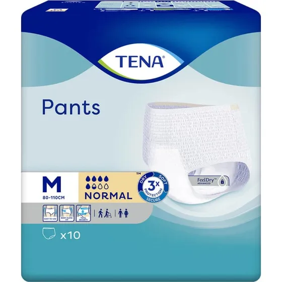 Tena Pants Normal M Inkontinenz-Höschenwindeln, 10 Stück