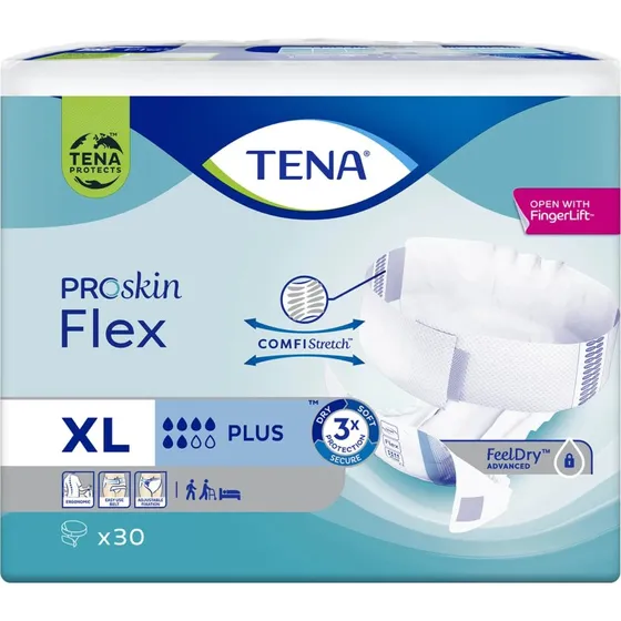 TENA Flex ProSkin Plus Inkontinenzhose XL (105-153 cm), 30 Stück