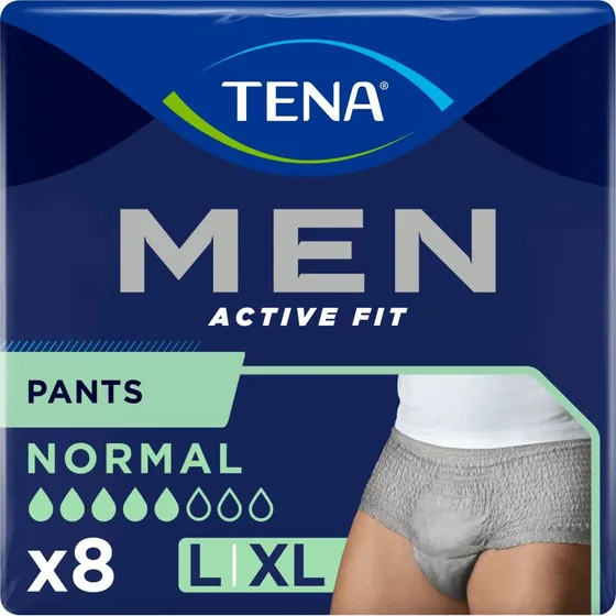 Tena Men Active Fit Pants, Saugfähige Slips, L/XL, 8 Stück