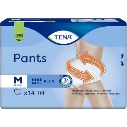 Tena Pants Plus Inkontinenz-Einwegunterwäsche, Medium, 14 Stück