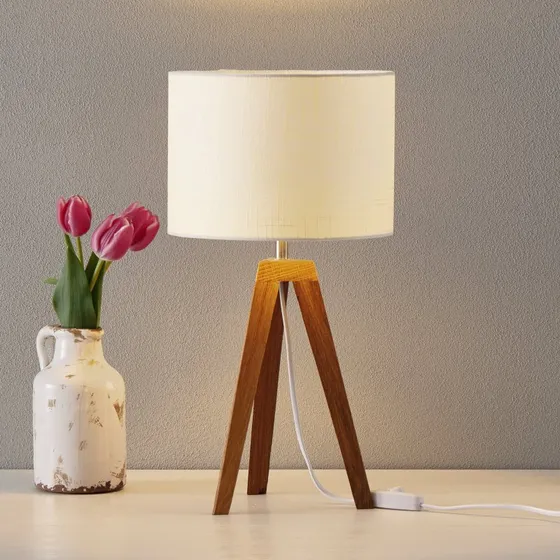Markslöjd Tischleuchte Kullen - Eiche/Weiß - Mid-Century Design