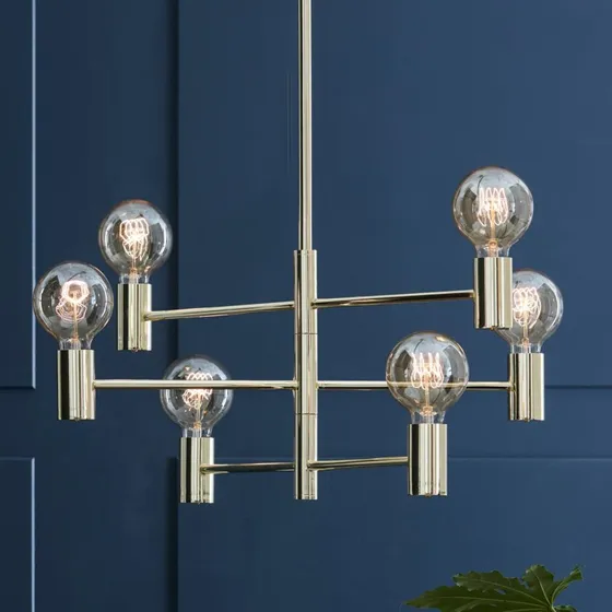 Markslöjd Capital 6-flammige Pendelleuchte Messing