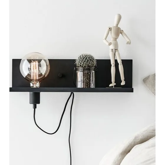 Markslöjd Multi Wandleuchte Sandy Black mit USB-Anschluss