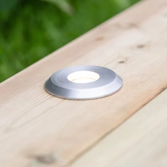 Markslöjd Garden 24 Decklight LED-Einbaustrahler, Silber, 3W