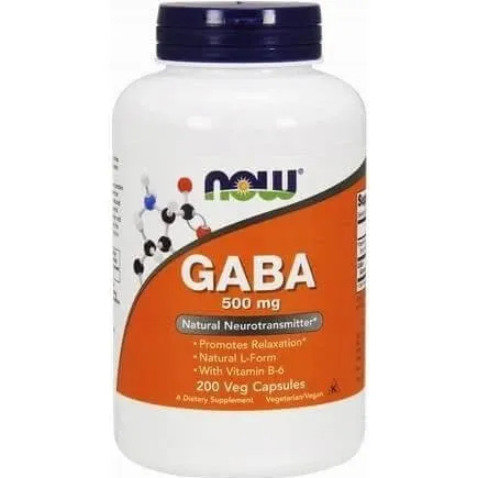 NOW Gaba 500mg, 200 Kapseln