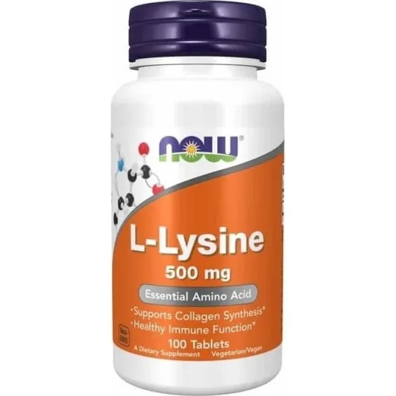 Now Foods L-Lysin 500mg 100 pflanzliche Kapseln