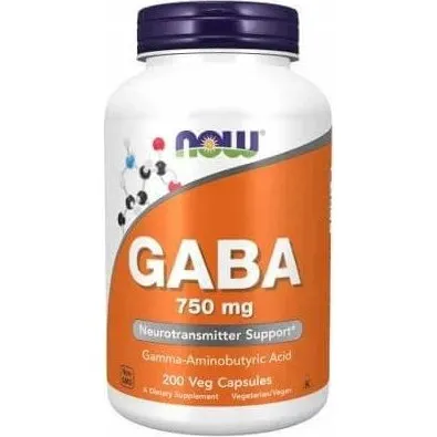 NOW Foods GABA 750mg, 200 vegane Kapseln
