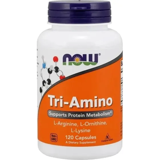 NOW Foods Tri-Amino - L-Arginin, L-Ornithin, L-Lysin 120 Kapseln