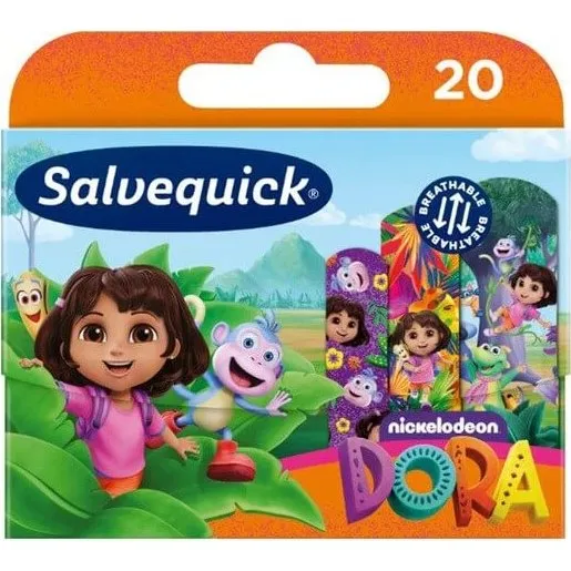 Salvequick Dora Pflaster für Kinder, 20 Stück