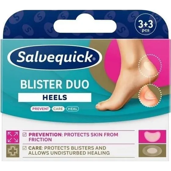 Salvequick Blister Duo Heels Blisterpflaster, 6 Stück