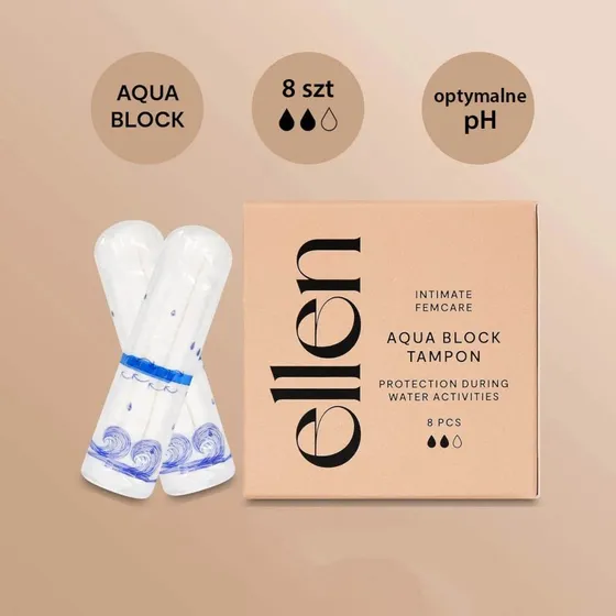 Ellen Sport Aqua Block Tampons, 8 Stück