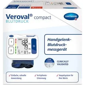Veroval compact Handgelenk-Blutdruckmessgert  ArrhythmieErkennung