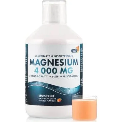Swedish Nutra Flüssiges Magnesium 4000 mg Gluconat & Bisglycinat 500 ml