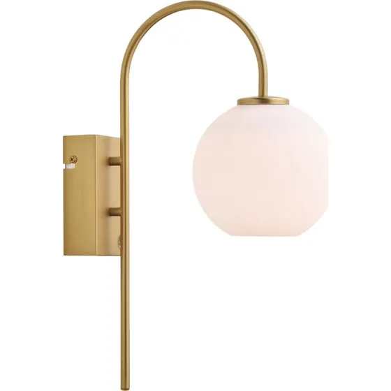 Herstal Ballon Wandleuchte Messing & Glas