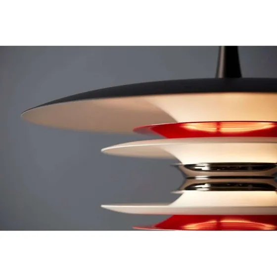 Belid Diablo Pendelleuchte Ø40 cm Schwarz/Glänzend Rot