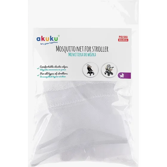 AKUKU Insektennetz für Kinderwagen, Weiß