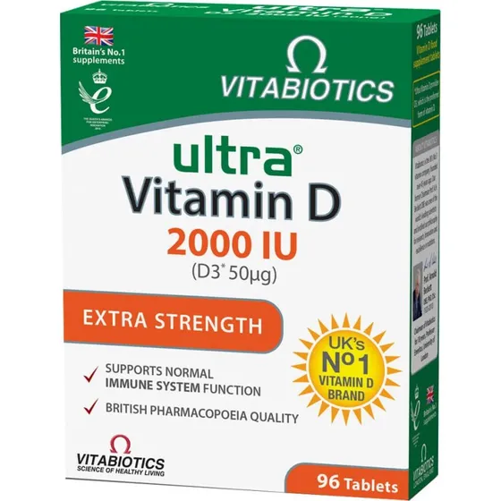 Vitabiotics Ultra Vitamin D3 2000 IU - 96 Tabletten
