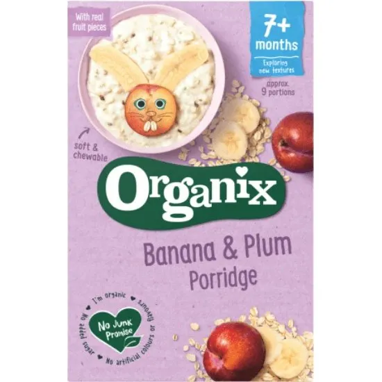 Organix Öko-Müsli mit Reis, Banane, Pflaume & Hafer (+7 Monate)
