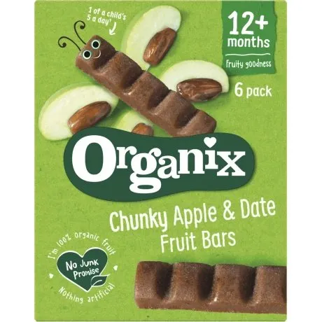 Organix Goodies Bio-Dattel-Apfel-Riegel, 6x 17g