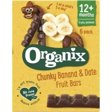 Organix Bio-Dattel-Bananen-Goodies-Riegel, 6x 17g, ab 12 Monaten