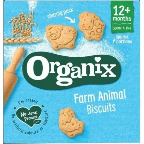 Organix Bio-Kekse animalute Goodies, +12 Monate, 100 g