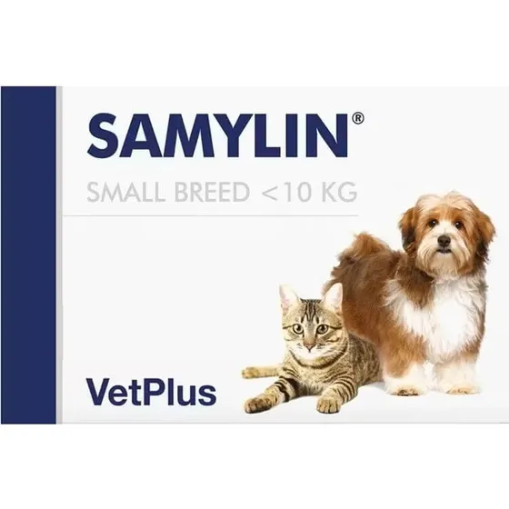 SAMYLIN Small Breed Leberunterstützung für Hunde & Katzen, 30 Tabletten