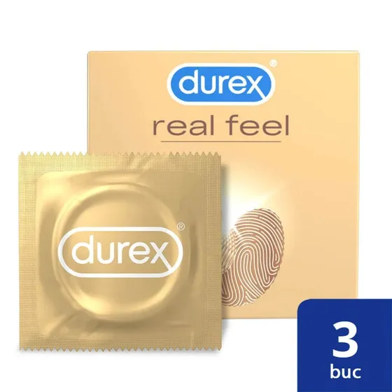 Durex Real Feel Kondome, 3 Stück, Latexfrei