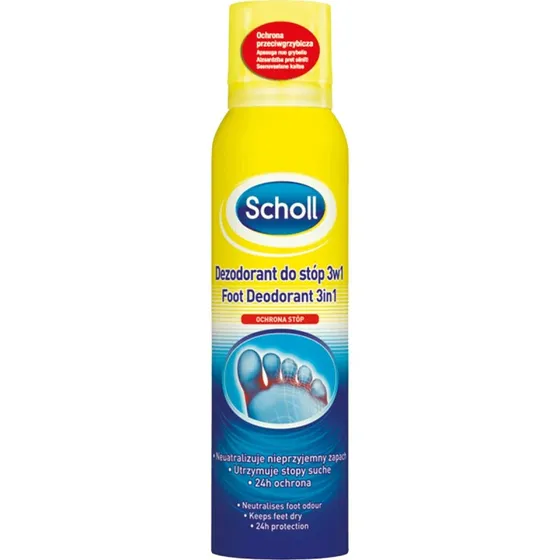 Scholl Fußdeodorant 3in1 Antimykotischer Schutz, 150 ml
