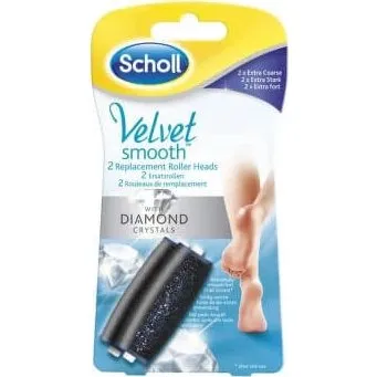 Scholl Velvet Smooth Rotary Tip Nachfüllung mit Diamantkristallen, 2er Pack