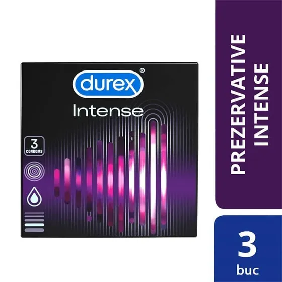 Durex Intense Kondome mit Desirex Gleitmittel, 3 Stück