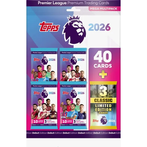 Topps Premier League Sammelkarten Mega Multipack - 43 Teile