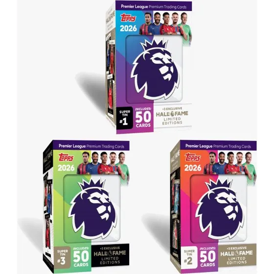 Topps Premier League Sammelkarten Starterset Super Tin (53 Teile)