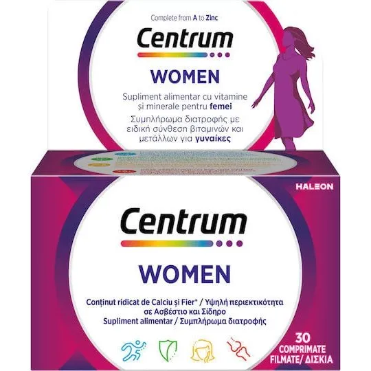 Centrum Women Multivitamin für Energie & Immunsystem, 30 Tabletten