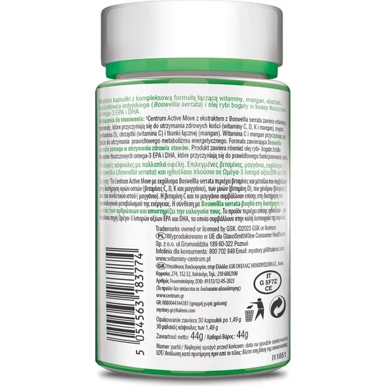 Centrum Active Move Multivitamin mit Boswellia Serrata, 30 Softgels