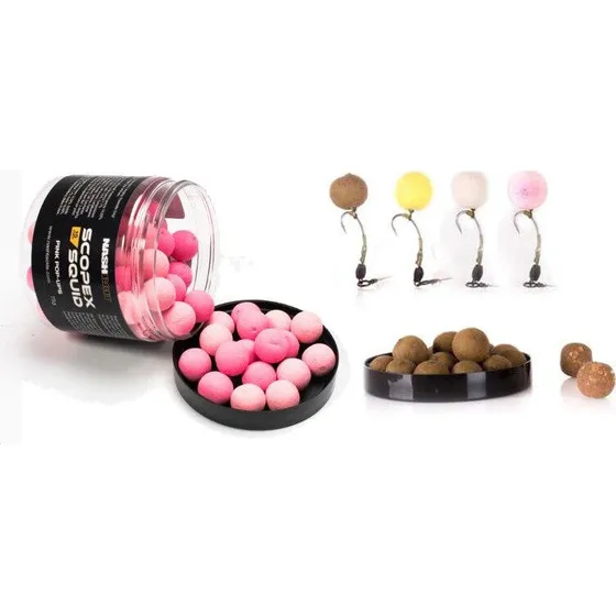 Nash Pop Up Airball Boilies Scopex Squid 20mm Gelb
