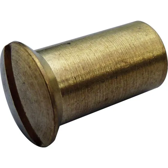 Hlsenmutter M4x14 mm Messing Schlitz