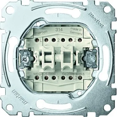 Merten MEG3126-0000 Doppelwechselschalter-Einsatz 1-polig