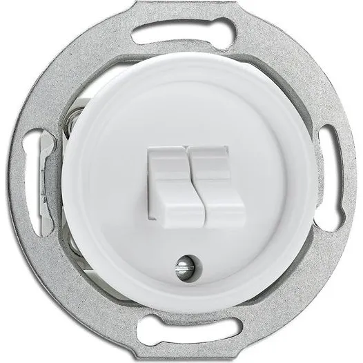 THPG 100572 Doppelkippschalter Duroplast wei 82 mm