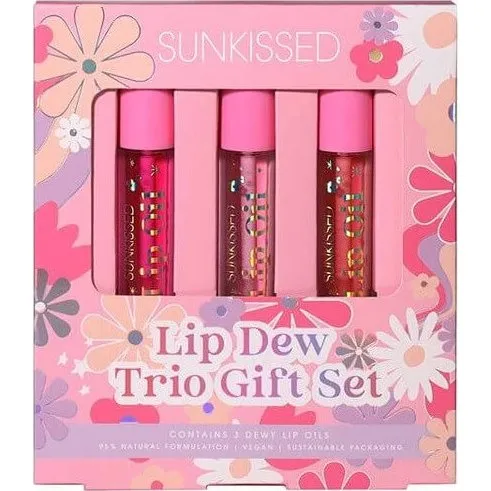 Sunkissed Lip Dew Trio Geschenk-Lippenöl-Set, 3 Stück