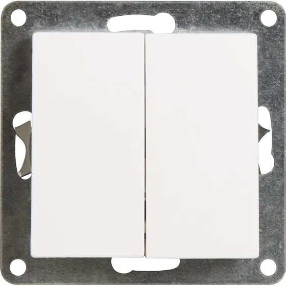 McPower Flair 2-fach-Schalter weiß 250V~/10A UP