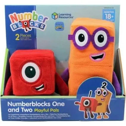 Hand2Mind Numberblocks One & Two Plüsch-Maskottchen-Set