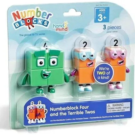 Hand2Mind Numberblocks: Vier & die schrecklichen Zweien Figurenset