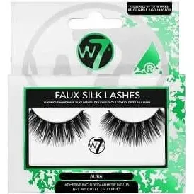 W7 Faux Silk Lashes Aura Künstliche Wimpern mit Kleber