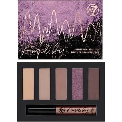 W7 Amplify Eyelid Blush Palette mit flüssigem Rouge, 5 Farbtöne