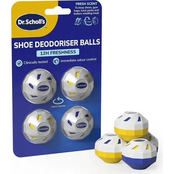 Dr. Scholl's desodorierende Schuhkugeln, 4 Stück