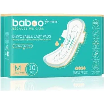 Baboo Postnatale Einweg-Saugbinden M, 340 mm, 10 Stück