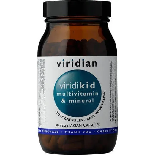 Viridian Viridikid Multivitamin & Mineral für Kinder, 90 Kapseln